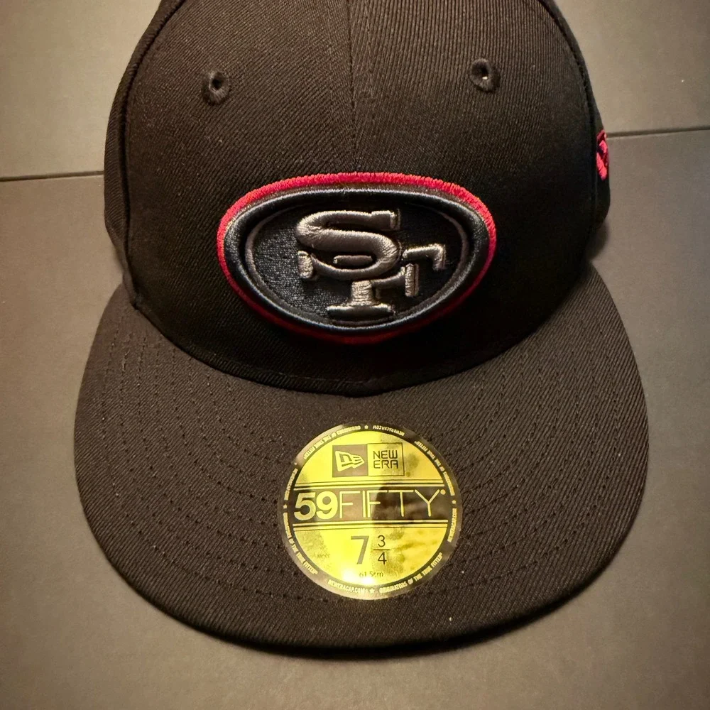 New Era 59FIFTY San Francisco 49ers Hat Mens 7 3/4 Black New NFL Fitted Cap